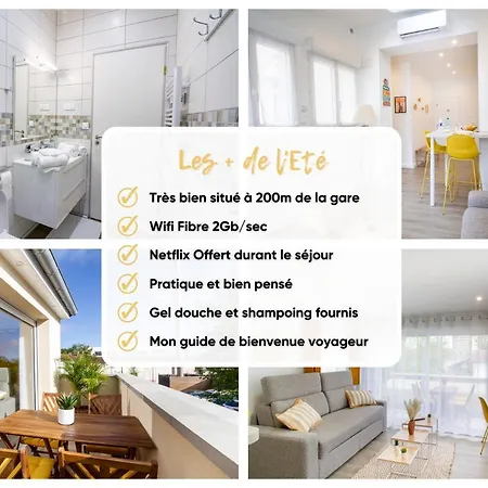 Apartamento Soleil D'été - Netflix&wifi - Balcon - Climatisation - Parking Gratuit - Check-in 24h24 - Emplacement Vélos - Goodmarning
