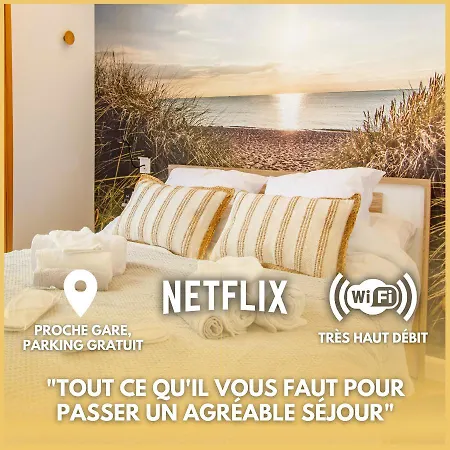 Apartamento Soleil D'été - Netflix&wifi - Balcon - Climatisation - Parking Gratuit - Check-in 24h24 - Emplacement Vélos - Goodmarning