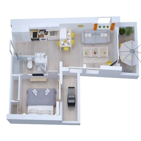 Soleil D'été - Netflix&wifi - Balcon - Climatisation - Parking Gratuit - Check-in 24h24 - Emplacement Vélos - Goodmarning Appartamento