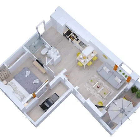 Soleil D'été - Netflix&wifi - Balcon - Climatisation - Parking Gratuit - Check-in 24h24 - Emplacement Vélos - Goodmarning Apartamento *
